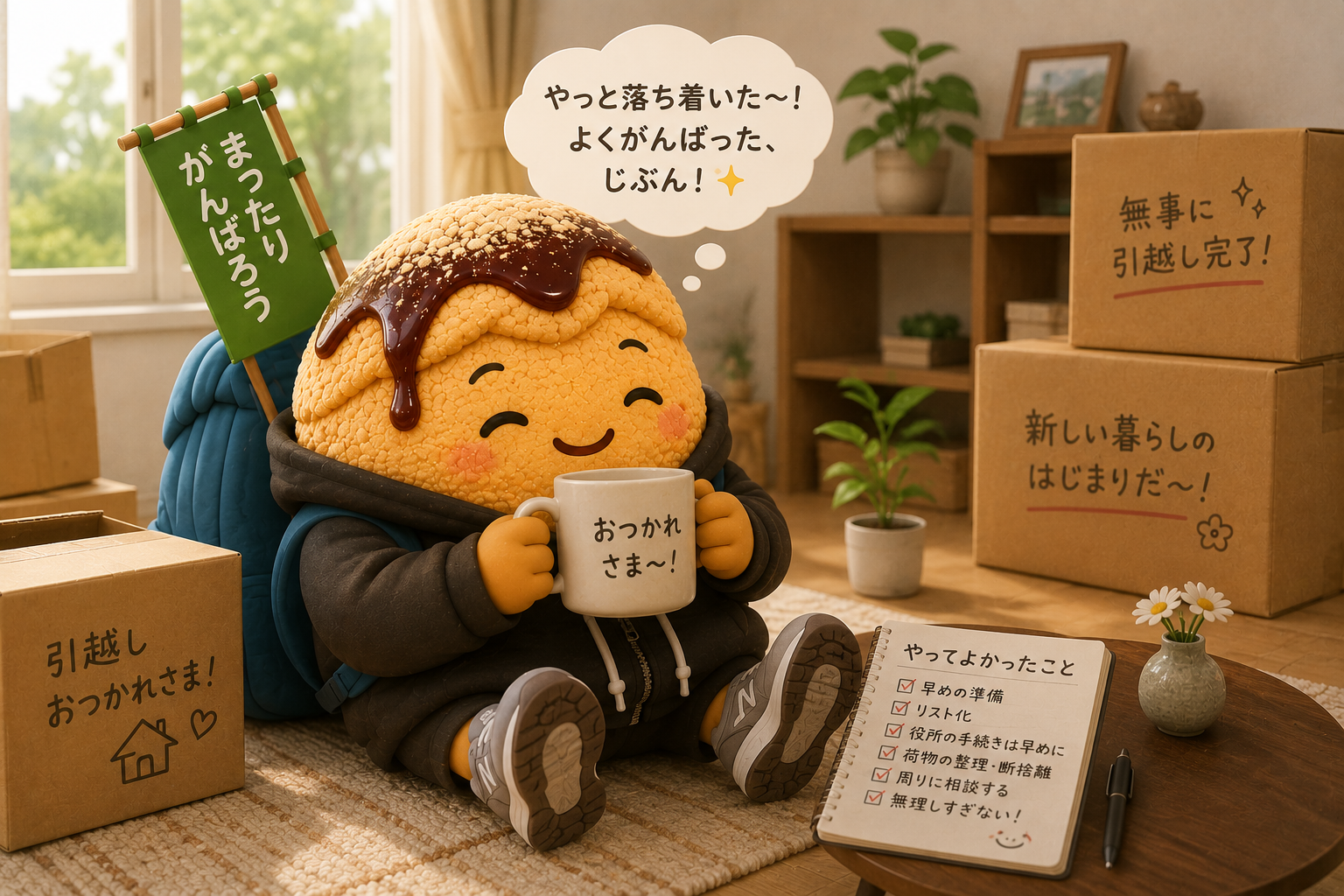 やっと落ち着いた!よくがんばった自分!引越し後のくつろぎ
