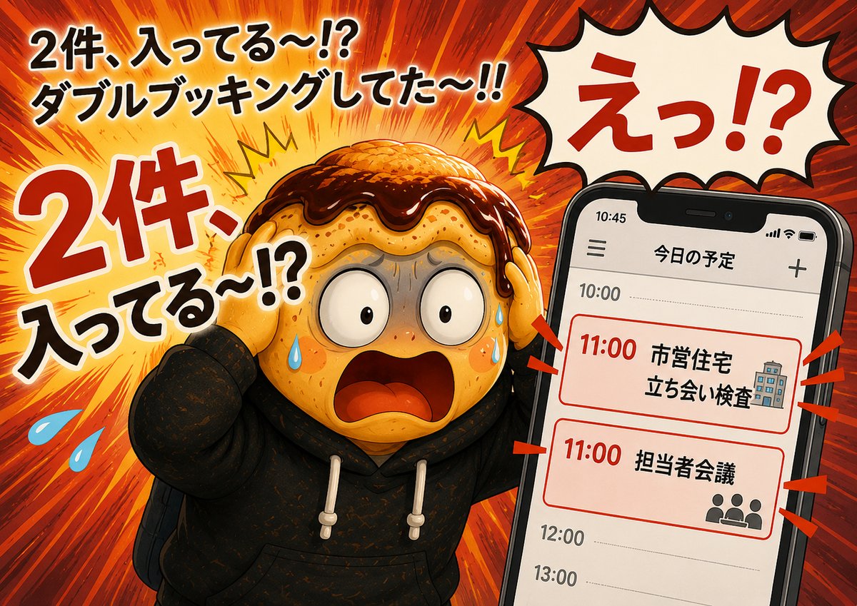 無事に両方こなして次の準備をするわらびもちキャラ